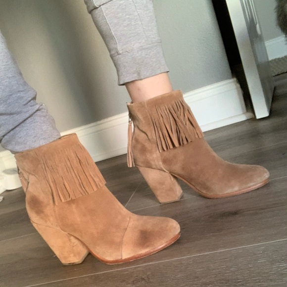 Rag & Bone suede fringe booties Newbury 38, 7.5 - Picture 5 of 8